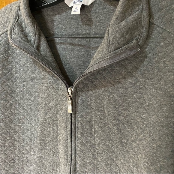 Croft & Barrow: Quilted Heather Grey Full Zip Up Loungewear Jacket Coat Medium - Picture 3 of 12